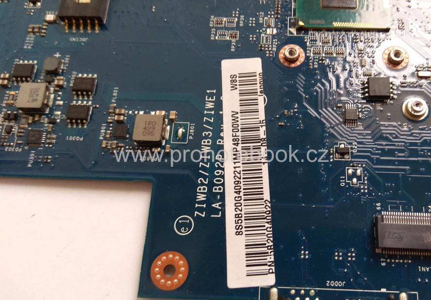 NEFUNKČNÍ MB LA-B092P Rev: 1.0 ,  ZIWB2, ZIWB3/ZIWE1, 